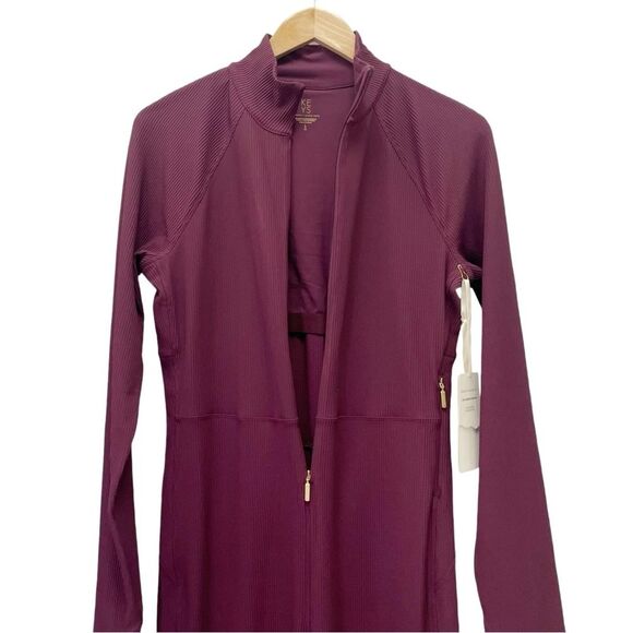 NWT Athleta x Alicia Keys Size Large Goddess Bodysuit Jumpsuit in Maroon NEW - Picture 7 of 16